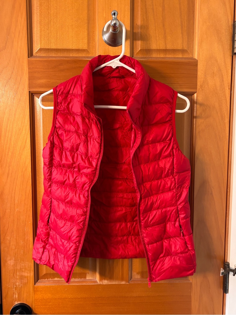 Red Quilted Puffer Vest - Women